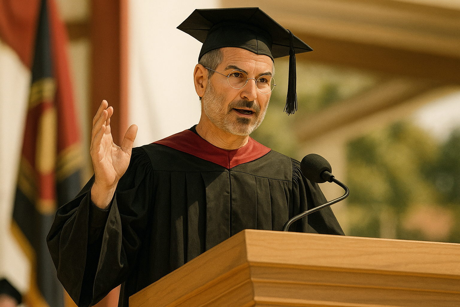 Thumbnail of blog post titled Steve Jobs Commencement Speech Summary: Timeless Wisdom from Apple's Visionary Leader
